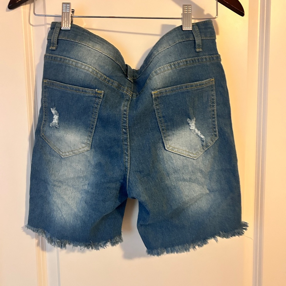 Distressed Denim Shorts - Picture 2 of 2